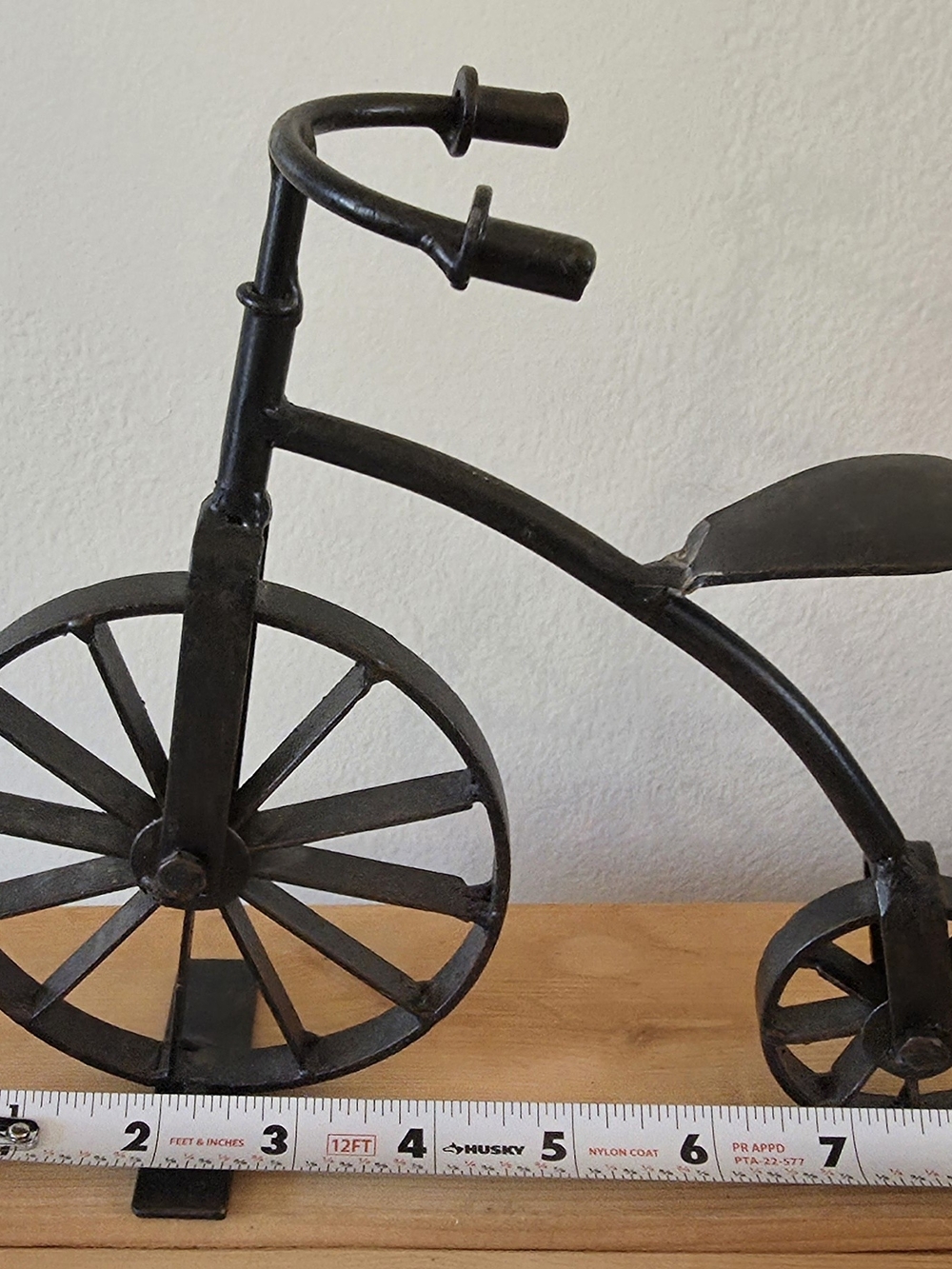 Handmade Black Metal Penny-farthing Bicycle Sculptural Home Art - Picture 8 of 8